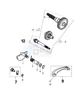 VIVA D drawing DRIVE SHAFTS / KICKSTARTER