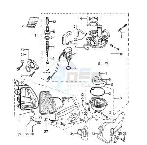 SPEEDFIGHT AQUA - 50 cc drawing CARBURETOR