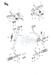 KE 250 B (B1-B3) drawing FOOTRESTS_STAND_BRAKE PEDAL