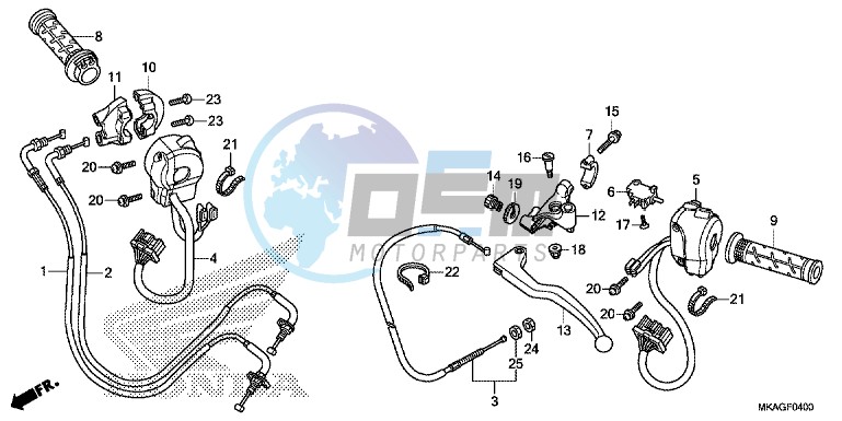 HANDLE LEVER/ SWITCH/ CABLE (NC750S/ SA)