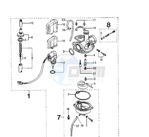 SV GEO - 50 cc drawing CARBURETOR KEIHIN