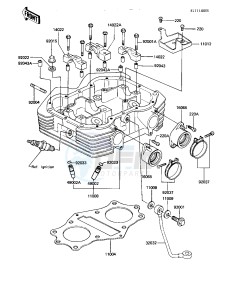 KZ 440 A [LTD] (A2-A4) [LTD] drawing CYLINDER HEAD -- KZ440-A4- -