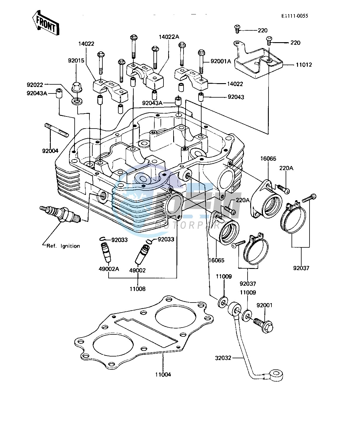 CYLINDER HEAD -- KZ440-A4- -