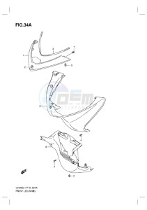 UH200 BURGMAN EU drawing FRONT LEG SHIELD (EXECUTIVE MODEL)