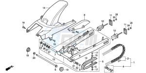 CBR600F3 drawing SWINGARM