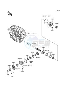 KVF750 4x4 KVF750LCF EU GB drawing Front Bevel Gear