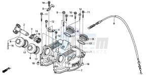 XR250R drawing CYLINDER HEAD COVER