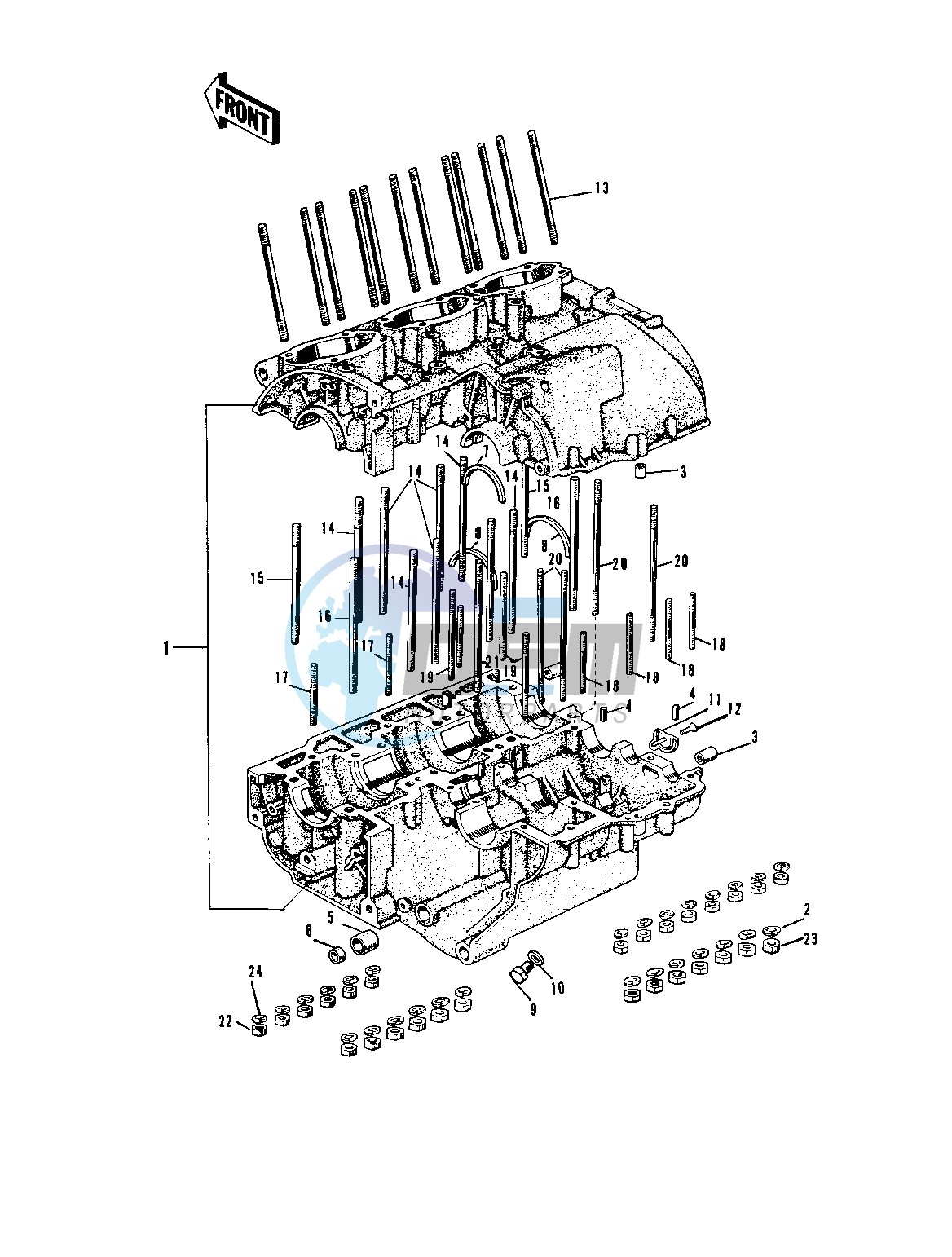 CRANKCASE -- 69-72 H1_A_B_C- -