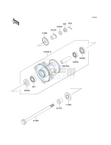 KX 65 A [KX65 MONSTER ENERGY] (A6F - A9FA) A8F drawing FRONT HUB