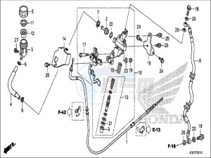 WW125EX2H WW125 E drawing BRAKE MASTER CYLINDER