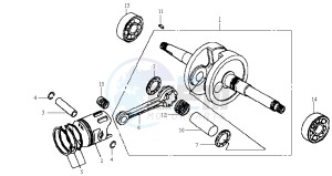 JUNGLE - drawing CRANKSHAFT / PISTON / PISTON RING