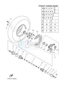 YFM550FWAD YFM5FGPHD GRIZZLY 550 EPS HUNTER (1HSM) drawing FRONT WHEEL 2