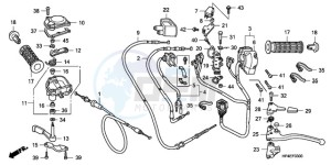 TRX420FMA Europe Direct - (ED / 4WD) drawing HANDLE LEVER/SWITCH/CABLE