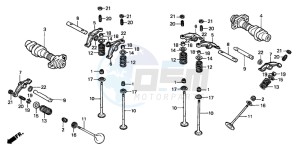 VT750C drawing CAMSHAFT/VALVE