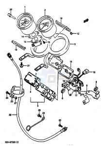 GSX-R750 (E2) drawing SPEEDOMETER