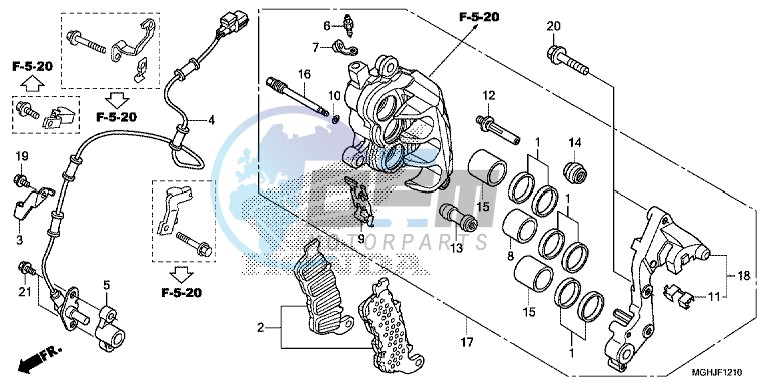 R. FRONT BRAKE CALIPER