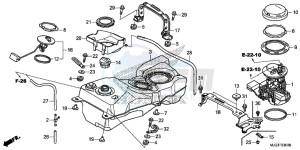 GL1800BF F6B Bagger - GL1800BF UK - (E) drawing FUEL TANK