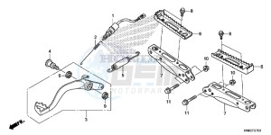 TRX680FAE TRX680 Europe Direct - (ED) drawing STEP/PEDAL