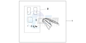 CB600F9 U / ABS ST drawing KIT SEAT COWL SE