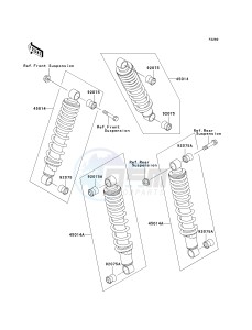 KLF 300 C [BAYOU 300 4X4] (C15-C17 C17 CAN ONLY) [BAYOU 300 4X4] drawing SHOCK ABSORBER-- S- -