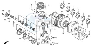 CB1300F1 CB1300SUPER FOUR drawing CRANKSHAFT/PISTON