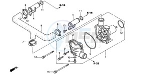 GL1500CD drawing WATER PUMP