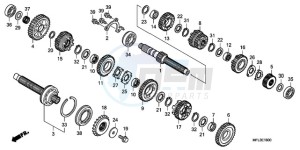 CBR1000RRA France - (F / CMF HRC) drawing TRANSMISSION