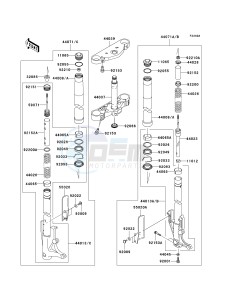 VN 1600 B [VULCAN 1600 MEAN STREAK] (B6F-B8FA) B7F drawing FRONT FORK -- B7F_B7FA_B8F_B8FA- -