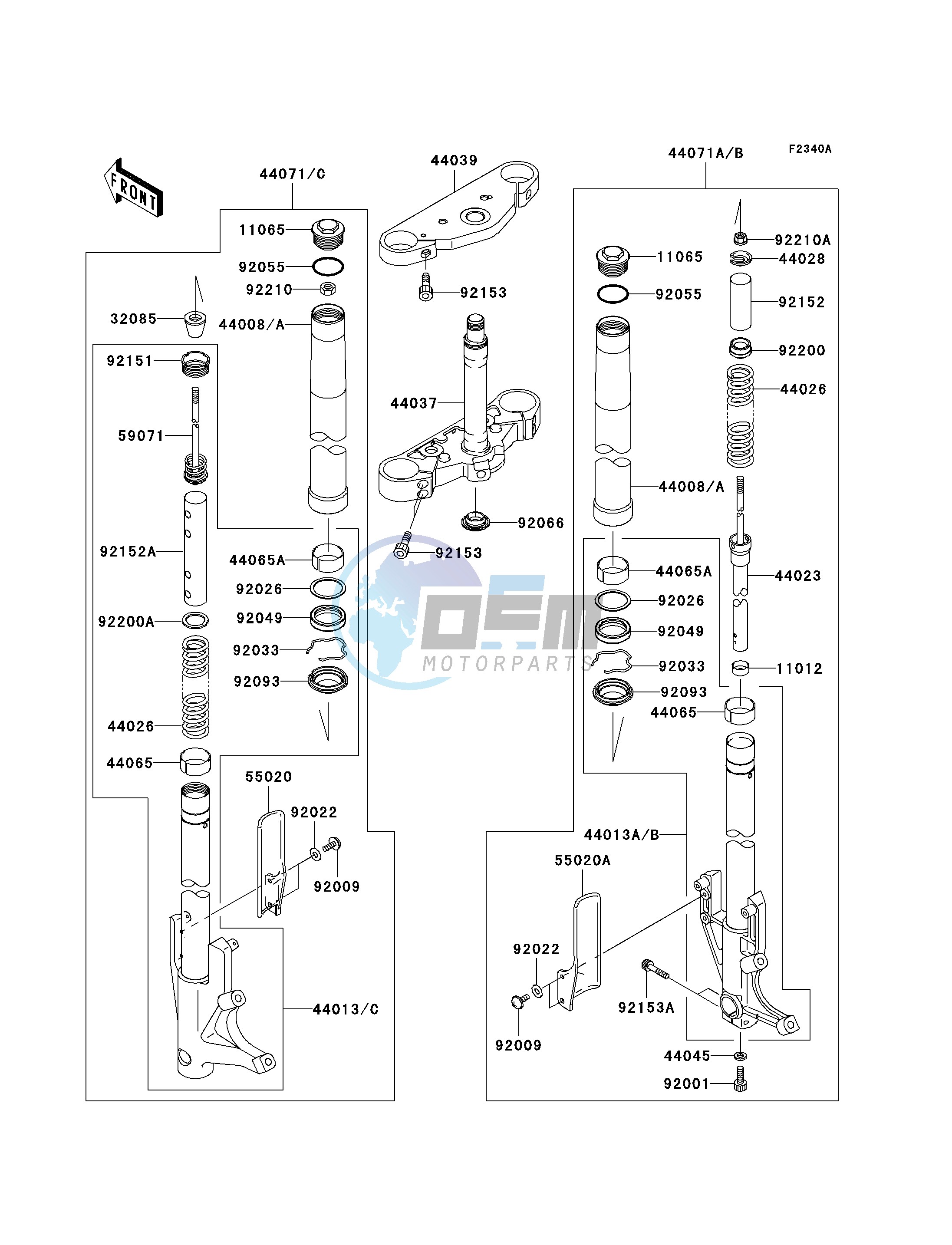 FRONT FORK -- B7F_B7FA_B8F_B8FA- -