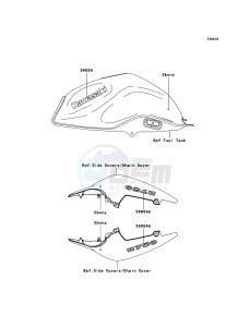 Z750 ZR750L7F GB XX (EU ME A(FRICA) drawing Decals(Ebony)