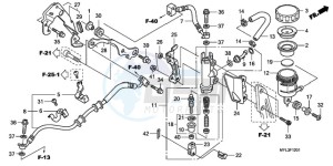 CBR1000RA9 UK - (E / ABS MME) drawing REAR BRAKE MASTER CYLINDER (CBR1000RA)