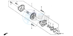 XR80R drawing OIL PUMP