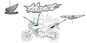 CB600F2 CB600F drawing MARK (1)