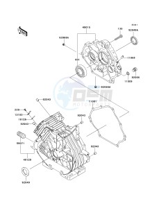 KAF 400 C [MULE 610 4X4 HARDWOODS GREEN HD] (C6F-C9F) C8F drawing CRANKCASE