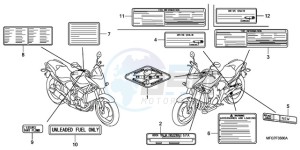 CB600FA39 Europe Direct - (ED / ABS ST) drawing CAUTION LABEL