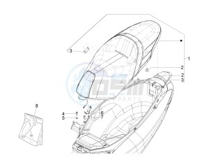 MP3 300 HPE (EMEA, APAC) drawing Saddle/seats