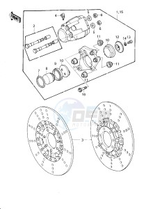 KZ 1300 B [B2] drawing FRONT BRAKE