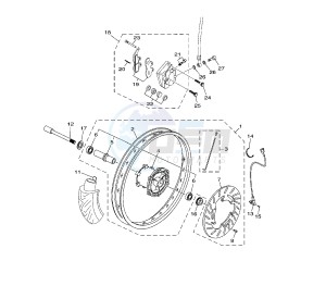 XT X BRA 125 drawing FRONT WHEEL