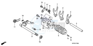 CBR125RW9 Germany - (G / WH) drawing GEAR SHIFT DRUM