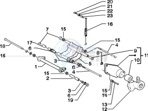 Zip 50 4T drawing Swinging arm