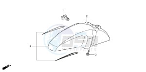 SH150S 125 drawing FRONT FENDER