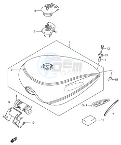 VS1400 (E3-E28) INTRUDER drawing FUEL TANK (MODEL K4)