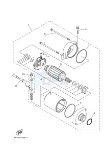 YXM700E YXM700PF VIKING (1XPS) drawing STARTING MOTOR