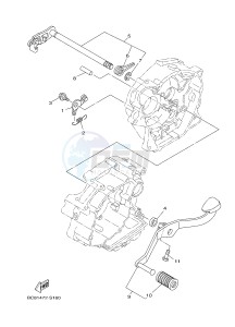 YB125 (2CS9) drawing SHIFT SHAFT