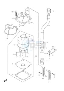 DF 140 drawing Water Pump DF 140T (S/N 682149 & Newer) DF 140Z (S/N 680234 & Newer)