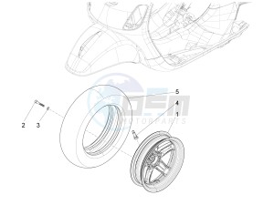 LX 150 4T 3V ie drawing Front wheel