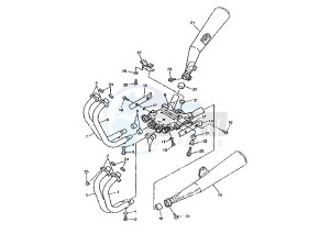 XJR 1300 drawing EXHAUST SYSTEM