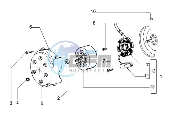 Flywheel magneto