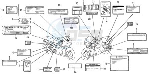 CBR600SE drawing CAUTION LABEL