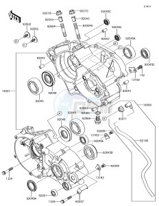 KX85-II KX85DEF EU drawing Crankcase